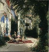 Carl Blechen The Interior of the Palm House on the Pfaueninsel Near Potsdam oil painting artist